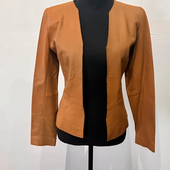 Banana Republic Camel Brown Leather Jacket - Picture 5 of 10